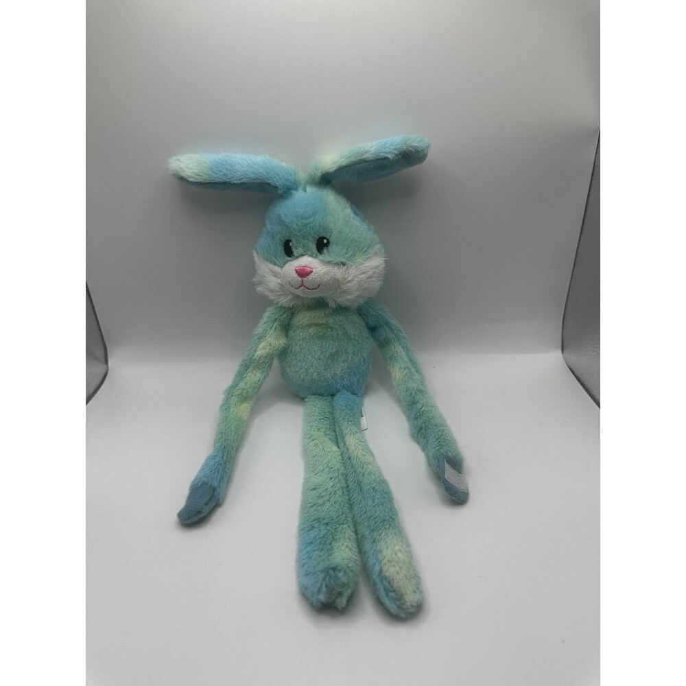 Greenbrier Tie-Dye Teal Blue Green Long Leg Bunny Rabbit Plush Stuffed Animal